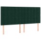 vidaXL Κρεβάτι Boxspring με Στρώμα Σκούρο Πράσινο 180x200εκ. Βελούδινο