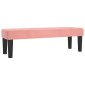 vidaXL Κρεβάτι Boxspring με Στρώμα Ροζ 200x200 εκ. Βελούδινο