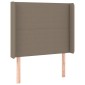 vidaXL Κρεβάτι Boxspring με Στρώμα & LED Taupe 90x200 εκ. Υφασμάτινο