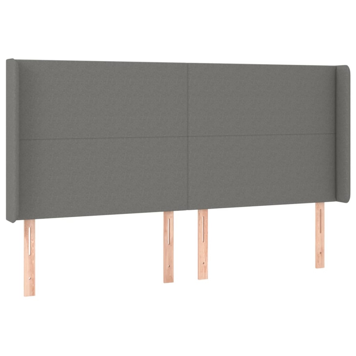 vidaXL Κρεβάτι Boxspring με Στρώμα & LED Σκ.Γκρι 180x200 εκ Υφασμάτινο