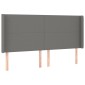 vidaXL Κρεβάτι Boxspring με Στρώμα & LED Σκ.Γκρι 180x200 εκ Υφασμάτινο