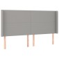 vidaXL Κρεβάτι Boxspring με Στρώμα & LED Αν.Γκρι 200x200εκ. Υφασμάτινο