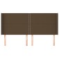 vidaXL Κρεβάτι Boxspring με Στρώμα & LED Σκ.Καφέ 180x200εκ. Υφασμάτινο