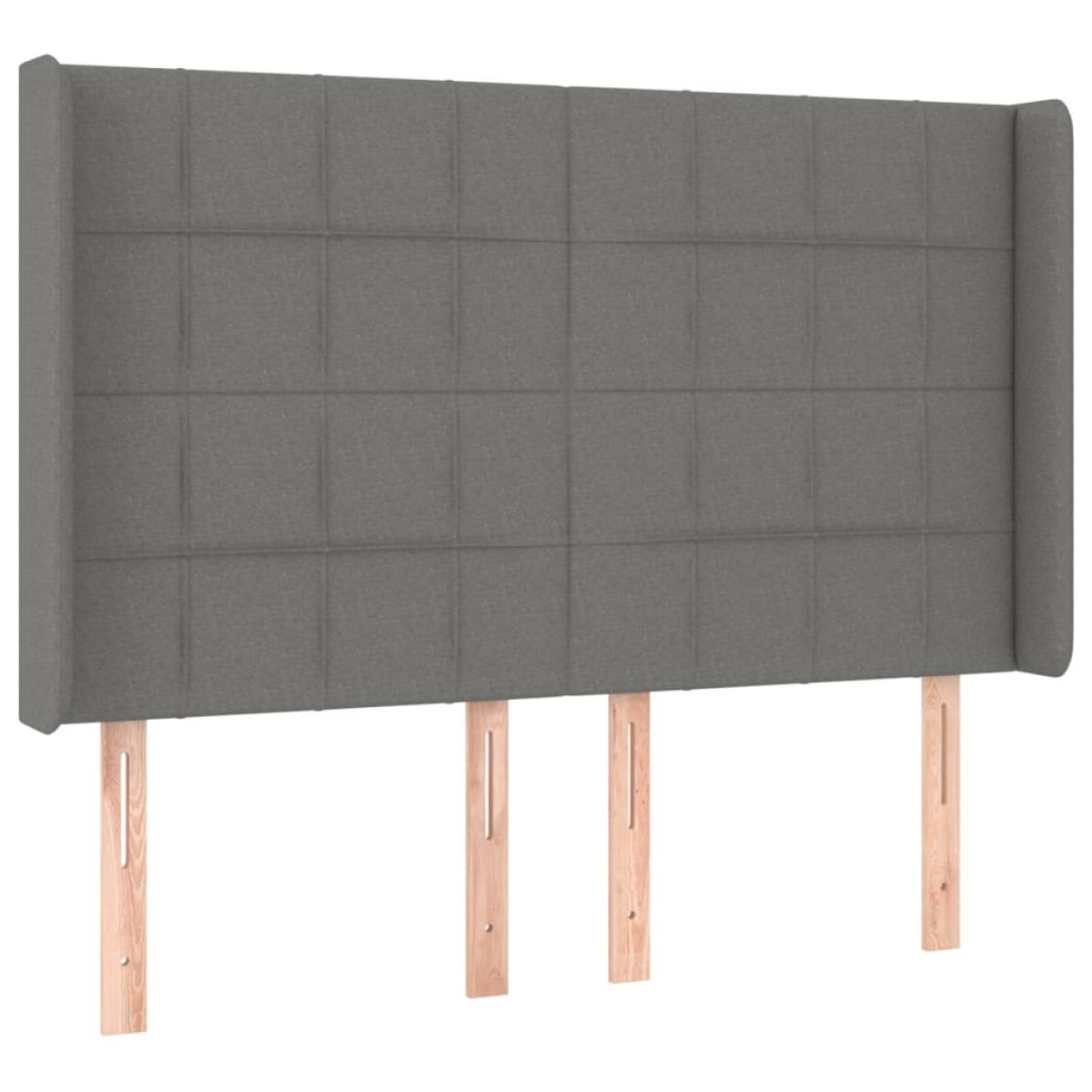 vidaXL Κρεβάτι Boxspring με Στρώμα & LED Σκ.Γκρι 140x190εκ. Υφασμάτινο