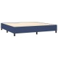vidaXL Κρεβάτι Boxspring με Στρώμα & LED Μπλε 200x200 εκ. Υφασμάτινο