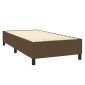 vidaXL Κρεβάτι Boxspring με Στρώμα & LED Σκ.Καφέ 90x200 εκ. Υφασμάτινο