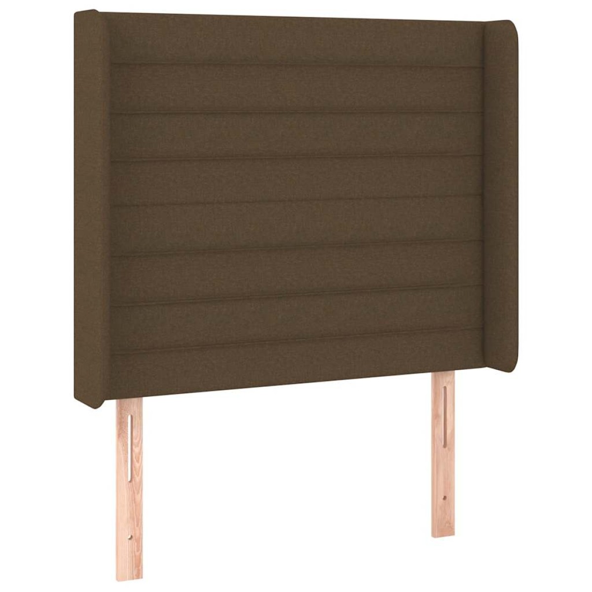 vidaXL Κρεβάτι Boxspring με Στρώμα & LED Σκ.Καφέ 90x200 εκ. Υφασμάτινο
