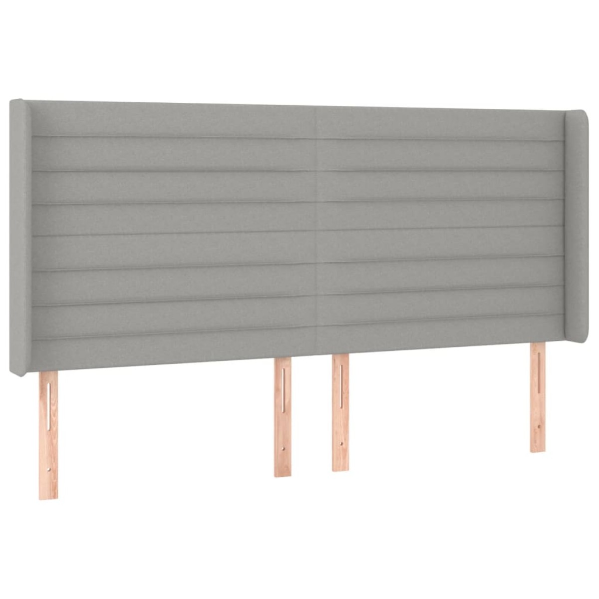 vidaXL Κρεβάτι Boxspring με Στρώμα & LED Αν.Γκρι 180x200εκ. Υφασμάτινο