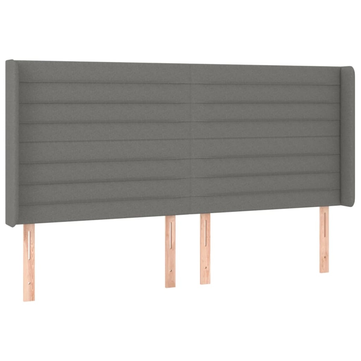 vidaXL Κρεβάτι Boxspring με Στρώμα & LED Σκ.Γκρι 180x200 εκ Υφασμάτινο