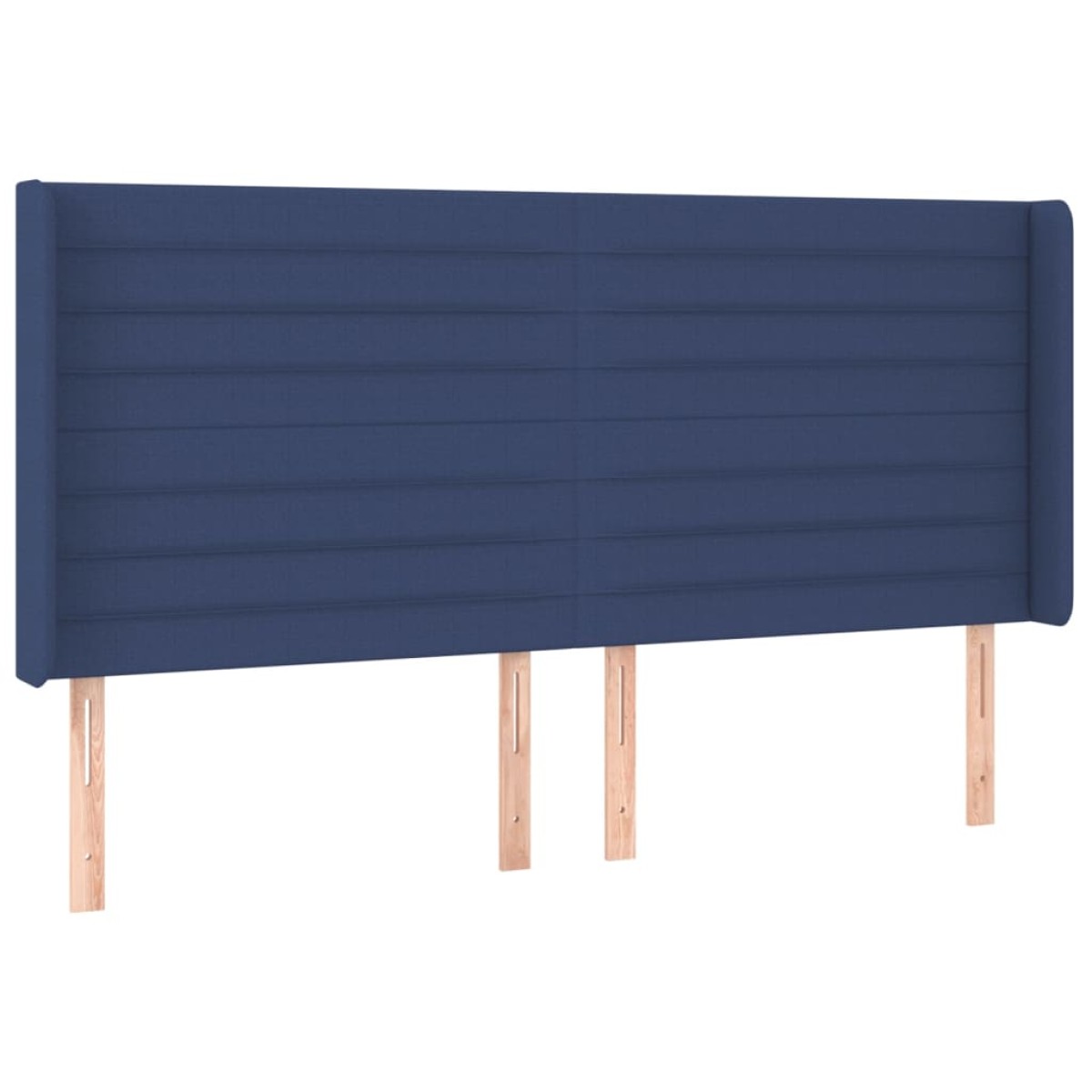 vidaXL Κρεβάτι Boxspring με Στρώμα & LED Μπλε 200x200 εκ. Υφασμάτινο