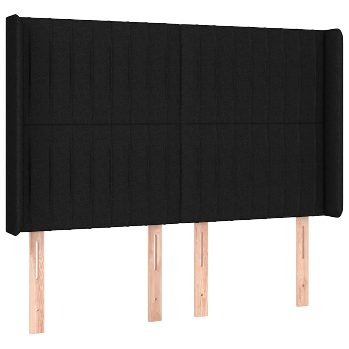 vidaXL Κρεβάτι Boxspring με Στρώμα & LED Μαύρο 140x190 εκ. Υφασμάτινο