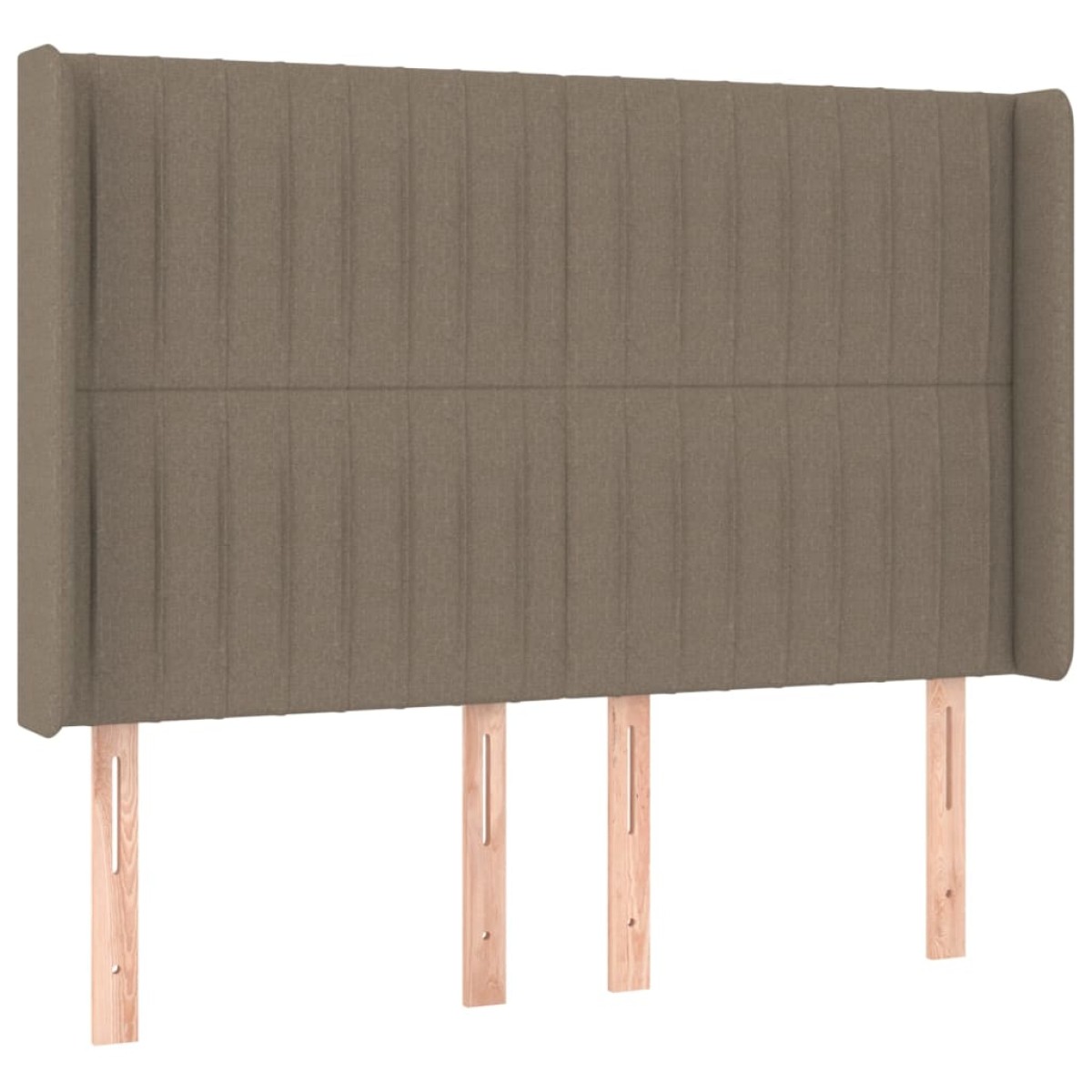vidaXL Κρεβάτι Boxspring με Στρώμα & LED Taupe 140x190 εκ. Υφασμάτινο