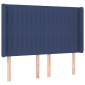 vidaXL Κρεβάτι Boxspring με Στρώμα & LED Μπλε 140x190 εκ. Υφασμάτινο