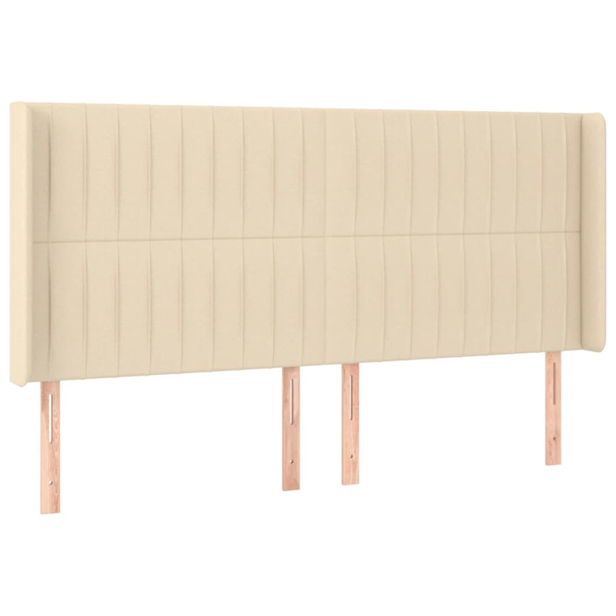 vidaXL Κρεβάτι Boxspring με Στρώμα & LED Κρεμ 160x200 εκ. Υφασμάτινο