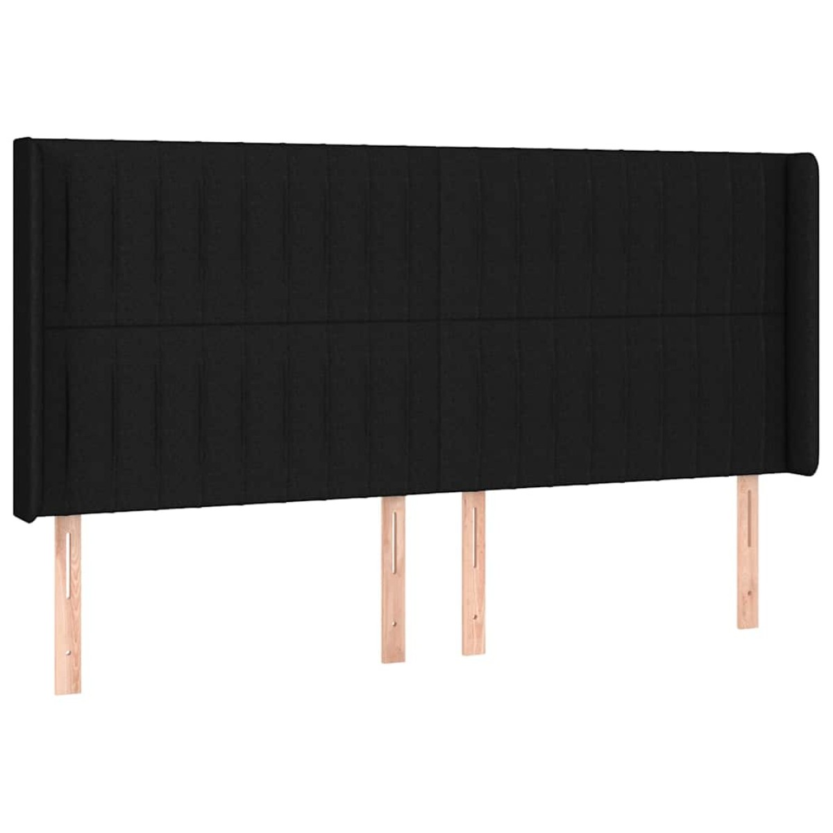 vidaXL Κρεβάτι Boxspring με Στρώμα & LED Μαύρο 200x200 εκ. Υφασμάτινο