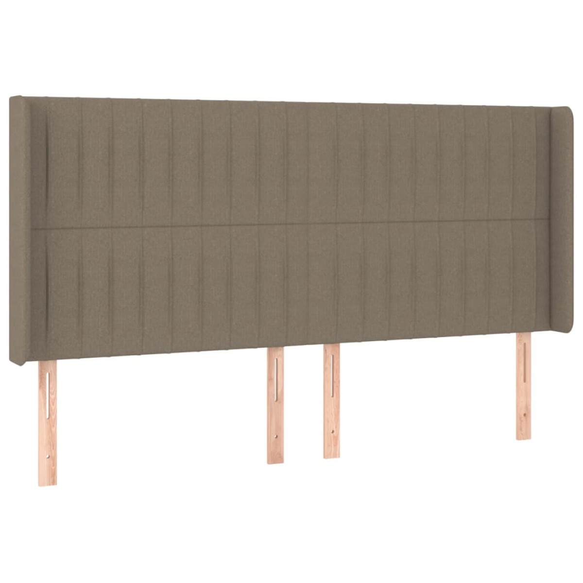 vidaXL Κρεβάτι Boxspring με Στρώμα & LED Taupe 200x200 εκ. Υφασμάτινο