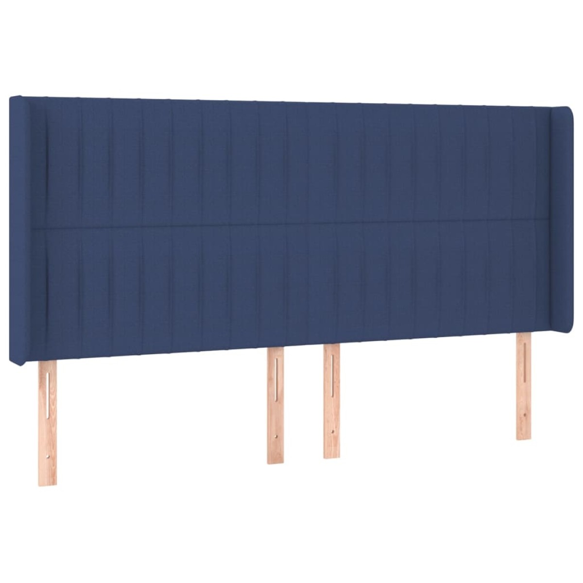 vidaXL Κρεβάτι Boxspring με Στρώμα & LED Μπλε 200x200 εκ. Υφασμάτινο