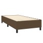 vidaXL Κρεβάτι Boxspring με Στρώμα & LED Σκ.Καφέ 90x190 εκ. Υφασμάτινο