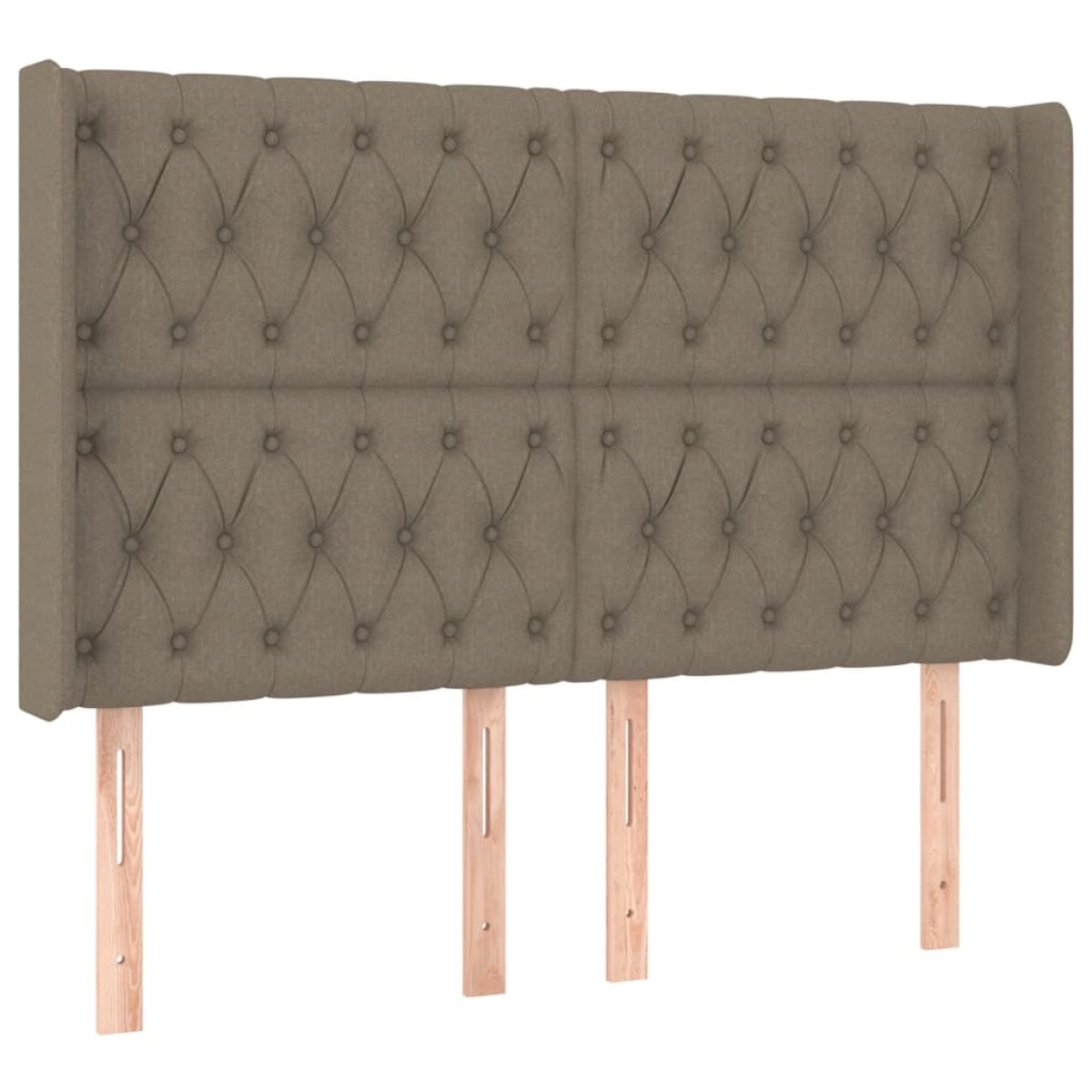 vidaXL Κρεβάτι Boxspring με Στρώμα & LED Taupe 140x190 εκ. Υφασμάτινο