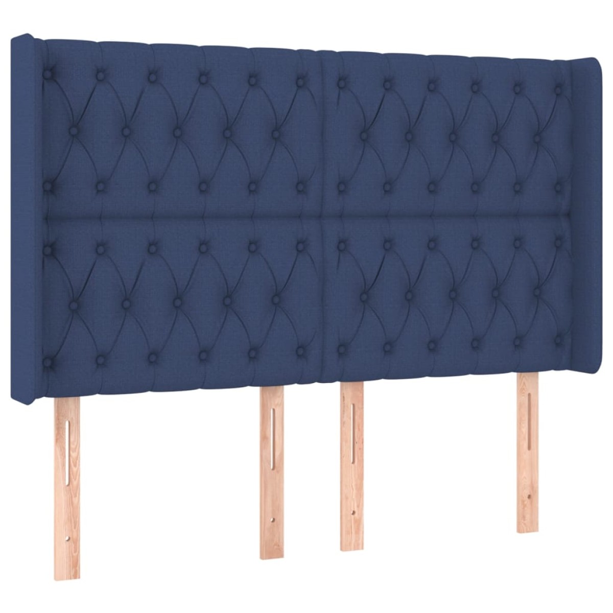 vidaXL Κρεβάτι Boxspring με Στρώμα & LED Μπλε 140x190 εκ. Υφασμάτινο