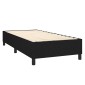 vidaXL Κρεβάτι Boxspring με Στρώμα & LED Μαύρο 100x200 εκ. Υφασμάτινο