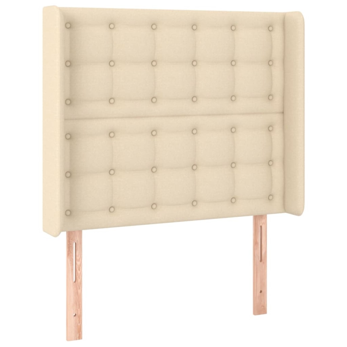 vidaXL Κρεβάτι Boxspring με Στρώμα & LED Κρεμ 100x200 εκ. Υφασμάτινο
