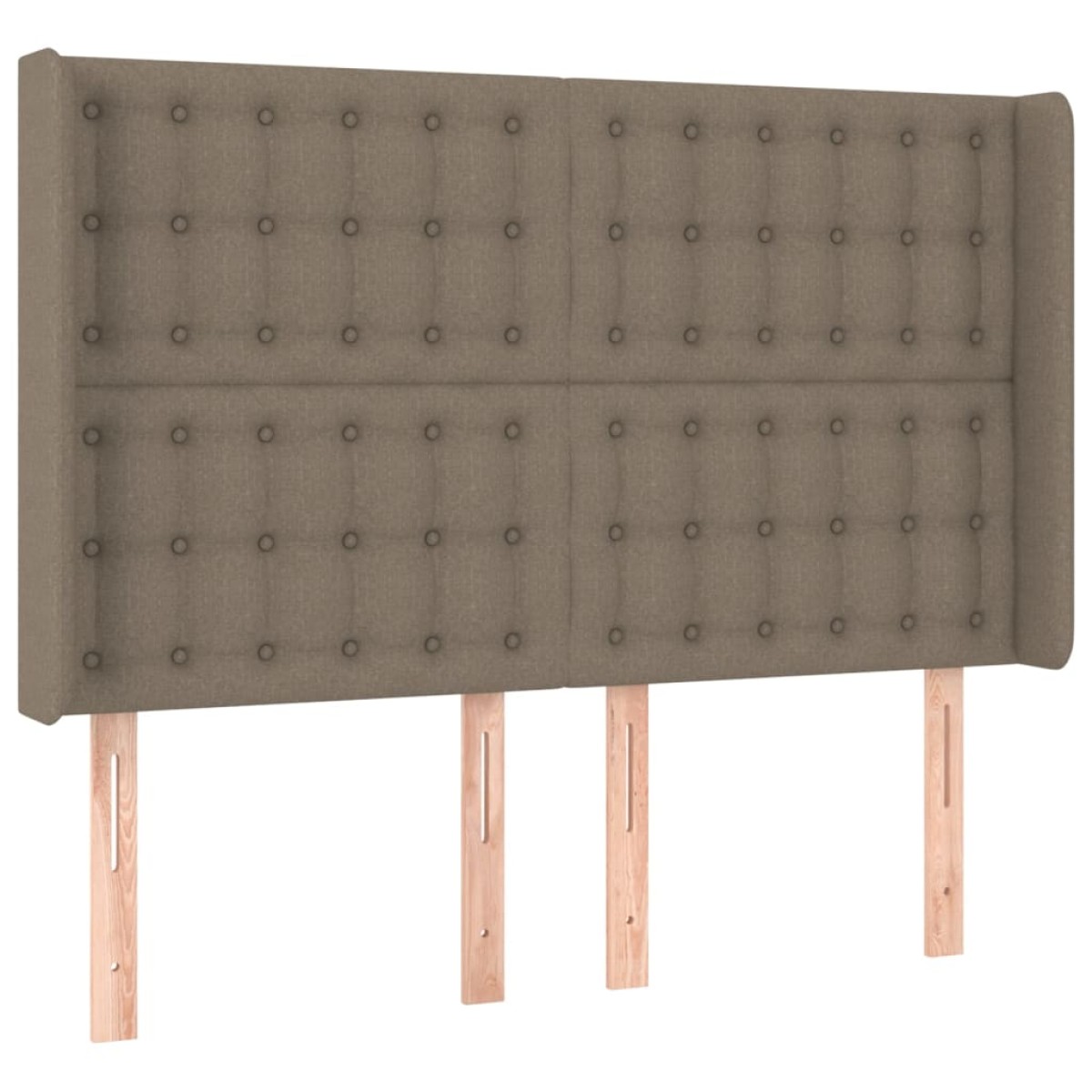 vidaXL Κρεβάτι Boxspring με Στρώμα & LED Taupe 140x190 εκ. Υφασμάτινο