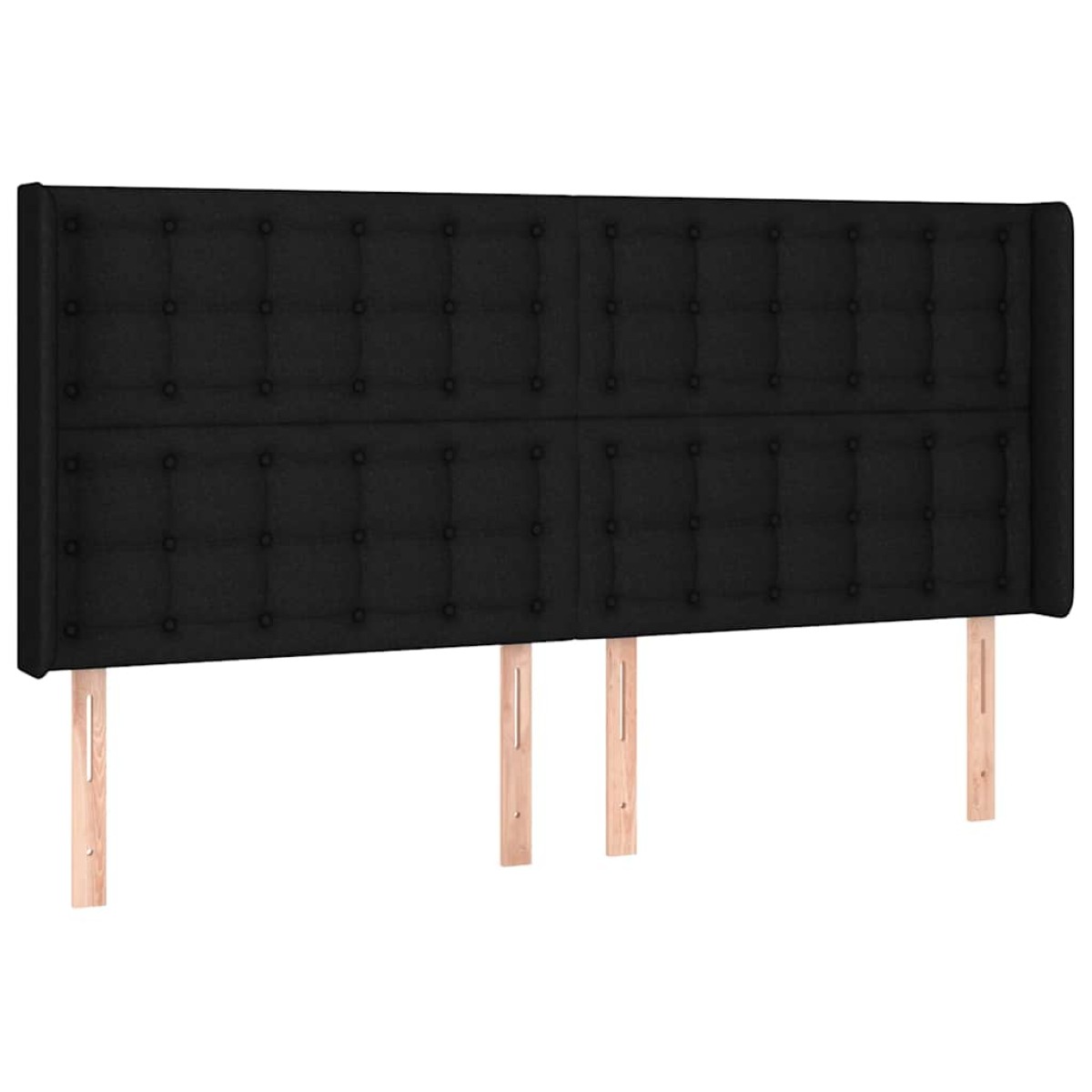 vidaXL Κρεβάτι Boxspring με Στρώμα & LED Μαύρο 160x200 εκ. Υφασμάτινο