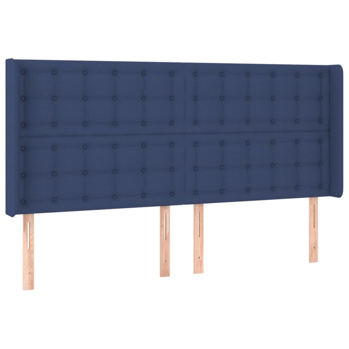 vidaXL Κρεβάτι Boxspring με Στρώμα & LED Μπλε 160x200 εκ. Υφασμάτινο