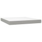 vidaXL Κρεβάτι Boxspring με Στρώμα & LED Αν.Γκρι 180x200εκ. Υφασμάτινο