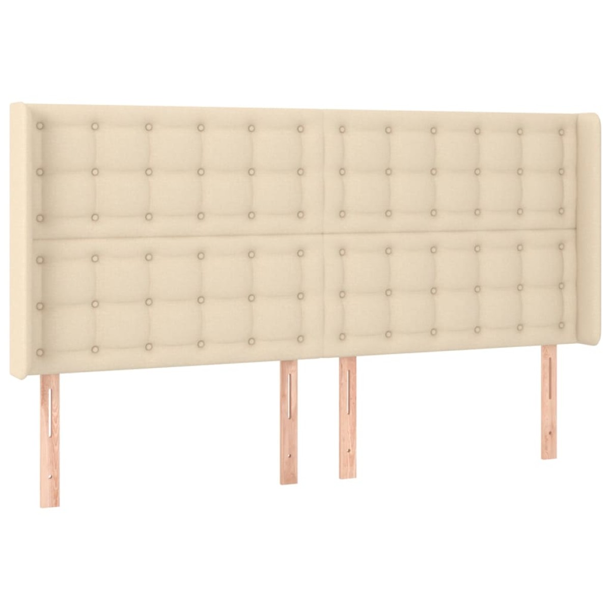vidaXL Κρεβάτι Boxspring με Στρώμα & LED Κρεμ 180x200 εκ. Υφασμάτινο