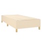 vidaXL Κρεβάτι Boxspring με Στρώμα & LED Κρεμ 100x200 εκ. Υφασμάτινο
