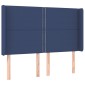vidaXL Κρεβάτι Boxspring με Στρώμα & LED Μπλε 140x200 εκ. Υφασμάτινο