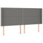 vidaXL Κρεβάτι Boxspring με Στρώμα & LED Σκ.Γκρι 180x200 εκ Υφασμάτινο