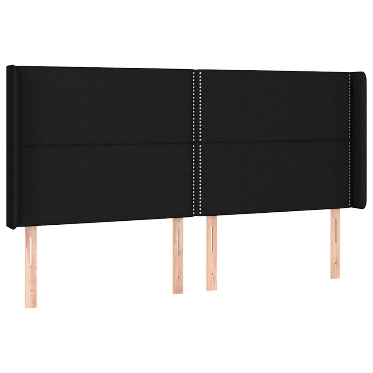 vidaXL Κρεβάτι Boxspring με Στρώμα & LED Μαύρο 200x200 εκ. Υφασμάτινο