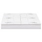 vidaXL Αμμοδόχος Λευκή 95 x 90 x 15 εκ. από Ξύλο Ελάτης