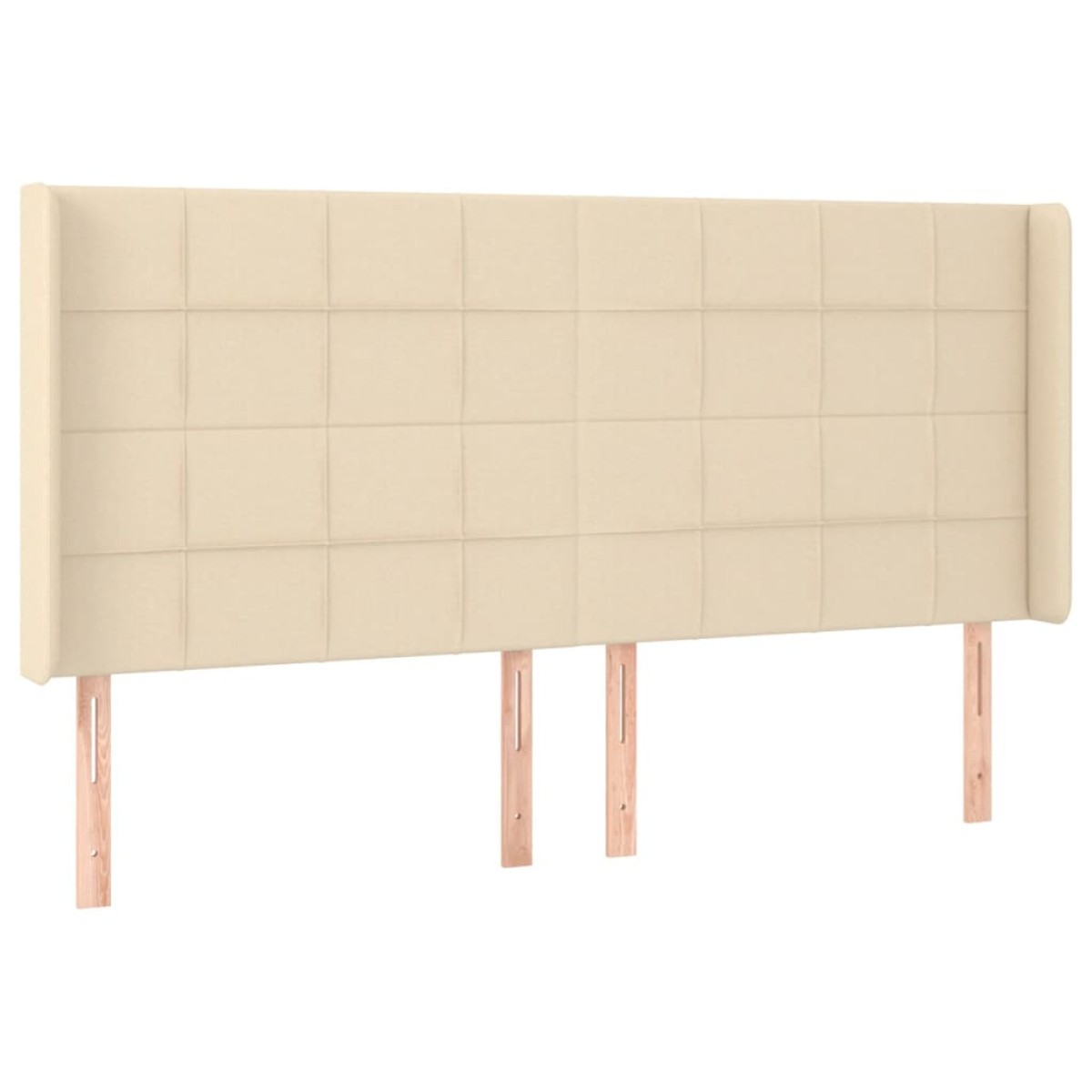 vidaXL Κρεβάτι Boxspring με Στρώμα & LED Κρεμ 180x200 εκ. Υφασμάτινο