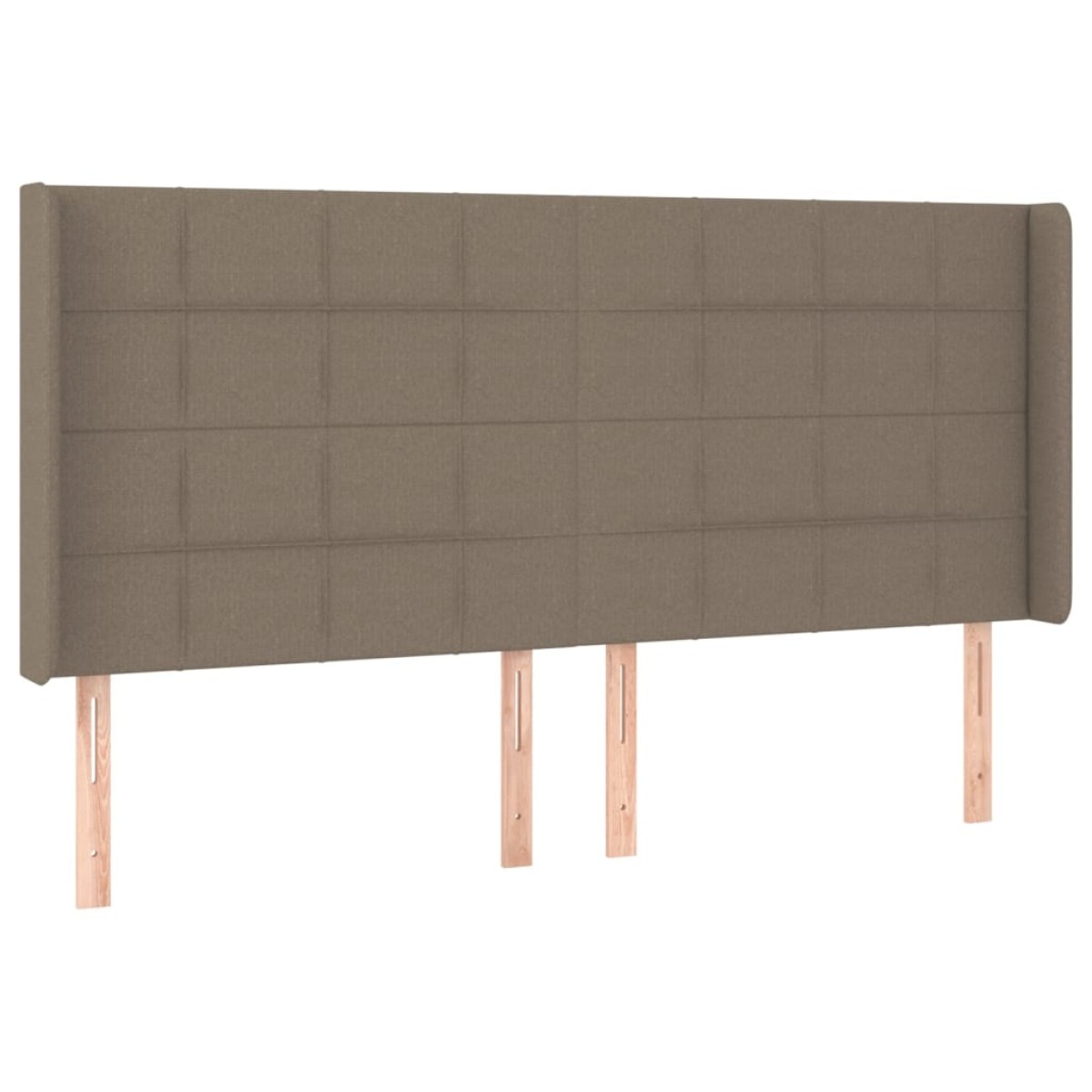 vidaXL Κρεβάτι Boxspring με Στρώμα & LED Taupe 200x200 εκ. Υφασμάτινο