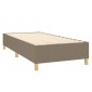 vidaXL Κρεβάτι Boxspring με Στρώμα & LED Taupe 90x190 εκ. Υφασμάτινο