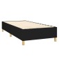 vidaXL Κρεβάτι Boxspring με Στρώμα & LED Μαύρο 90x200 εκ. Υφασμάτινο