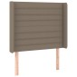 vidaXL Κρεβάτι Boxspring με Στρώμα & LED Taupe 90x200 εκ. Υφασμάτινο