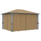 vidaXL Κιόσκι με Κουρτίνα Taupe 400 x 300 εκ. Αλουμινίου