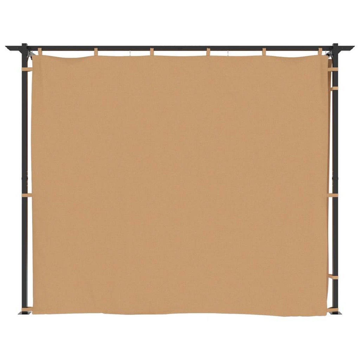 vidaXL Κιόσκι με Κουρτίνες Taupe 3 x 3 μ. Ατσάλινο