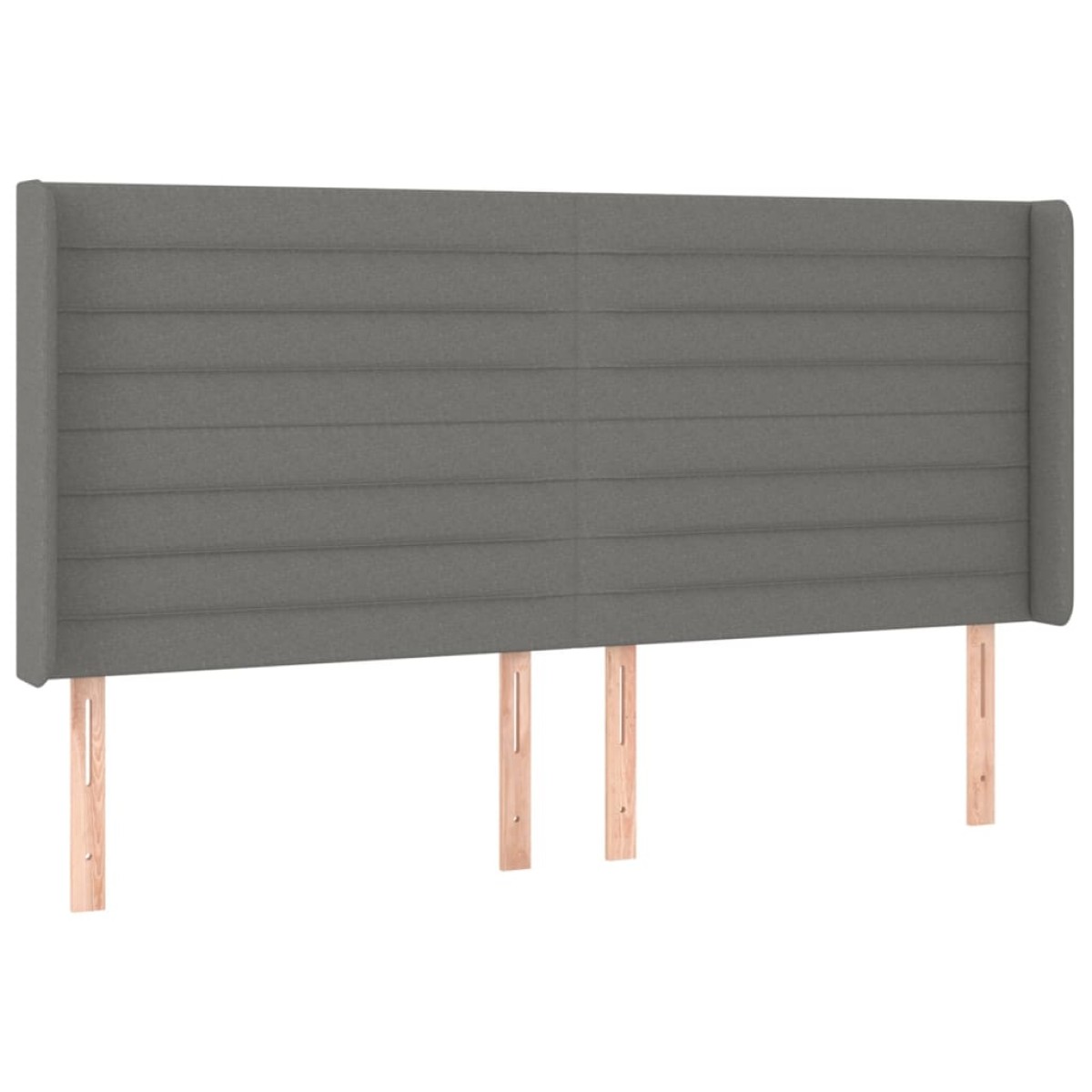 vidaXL Κρεβάτι Boxspring με Στρώμα & LED Σκ.Γκρι 180x200 εκ Υφασμάτινο