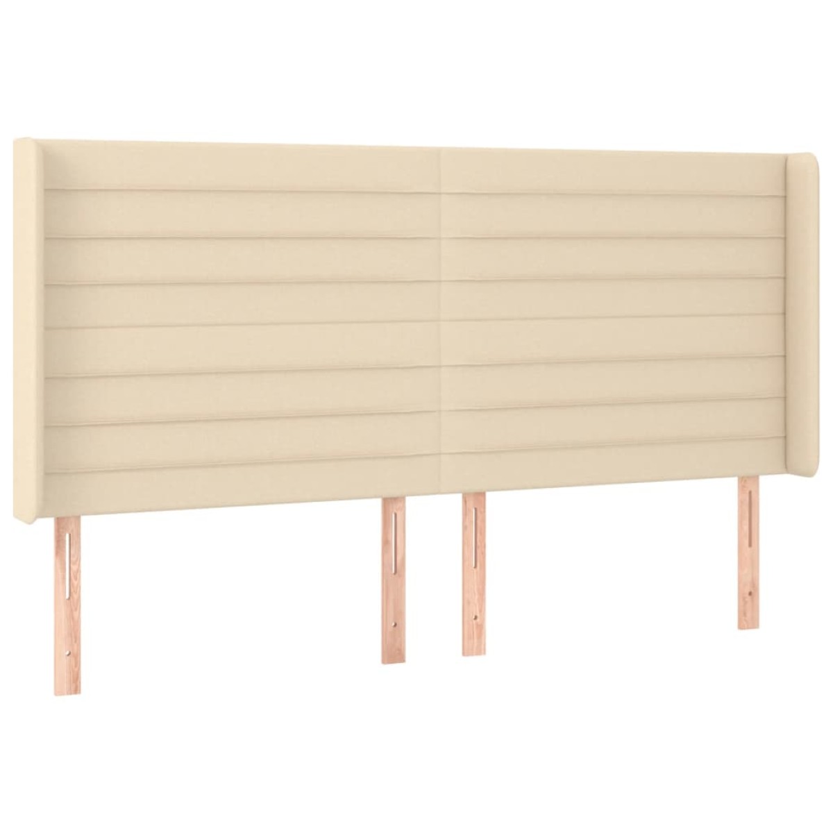 vidaXL Κρεβάτι Boxspring με Στρώμα & LED Κρεμ 200x200 εκ. Υφασμάτινο
