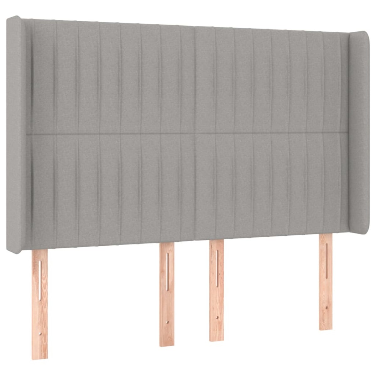 vidaXL Κρεβάτι Boxspring με Στρώμα & LED Αν.Γκρι 140x200εκ. Υφασμάτινο