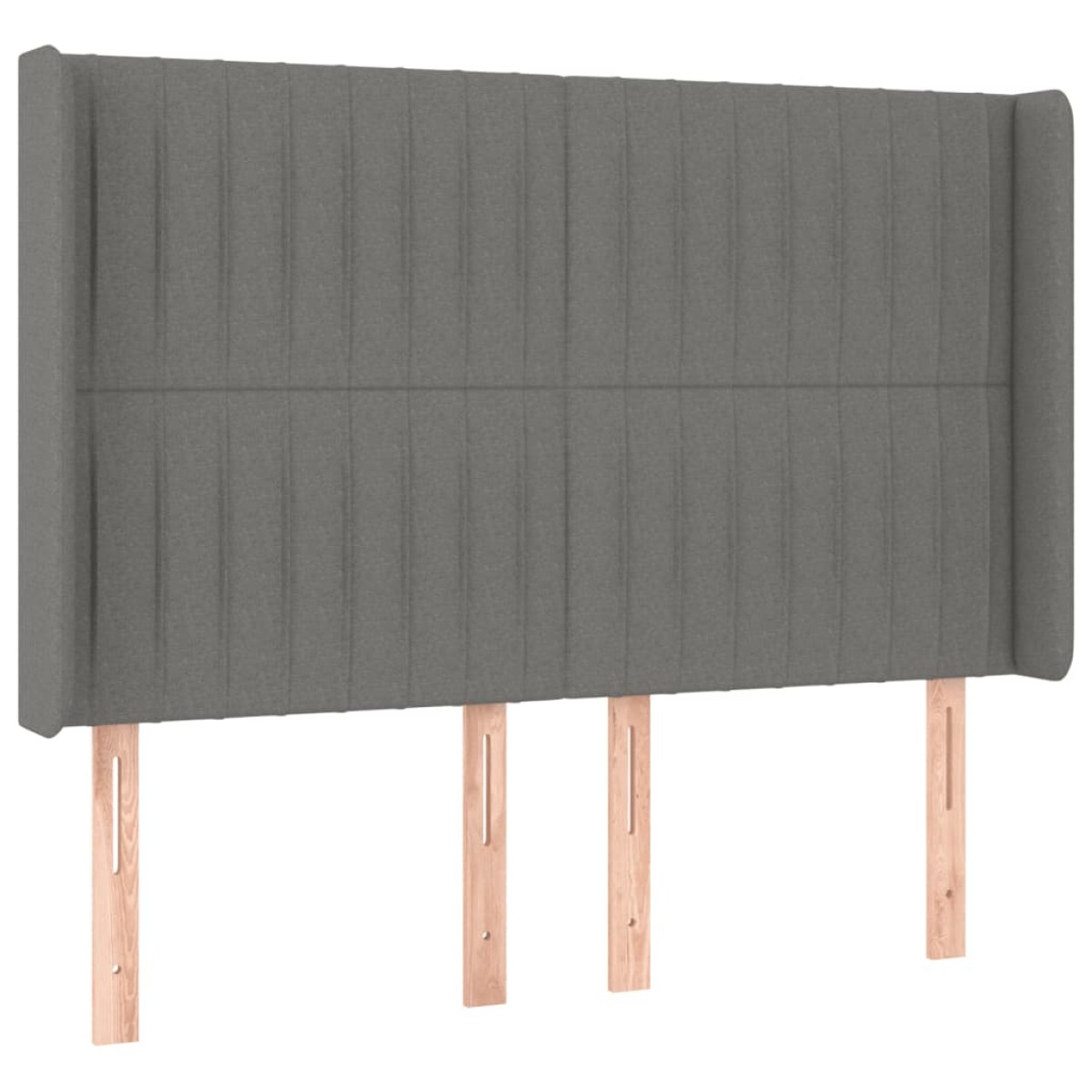 vidaXL Κρεβάτι Boxspring με Στρώμα & LED Σκ.Γκρι 140x200 εκ Υφασμάτινο