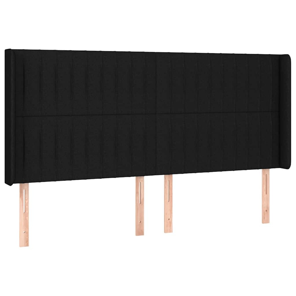 vidaXL Κρεβάτι Boxspring με Στρώμα & LED Μαύρο 180x200 εκ. Υφασμάτινο