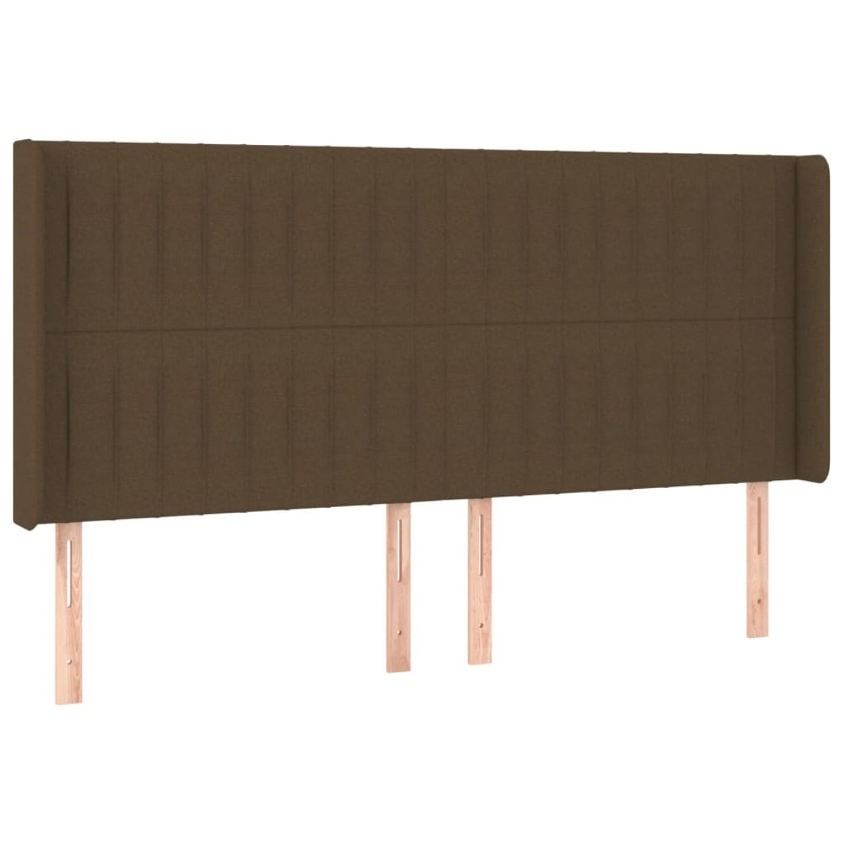 vidaXL Κρεβάτι Boxspring με Στρώμα & LED Σκ.Καφέ 180x200εκ. Υφασμάτινο