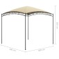 vidaXL Κιόσκι Ανθρακί 3 x 3 x 2,65 μ. 180 γρ./μ²